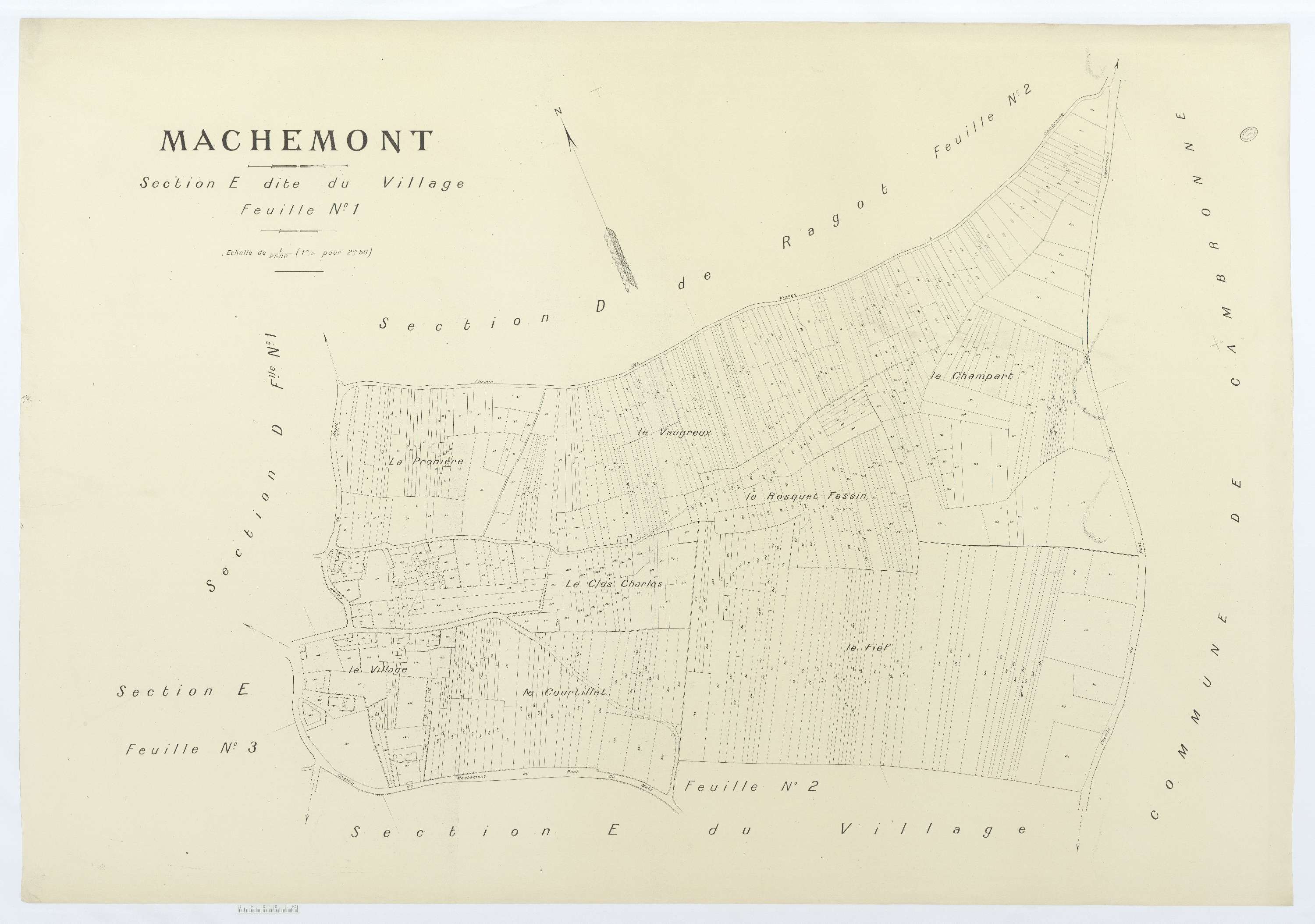 Machemont - Cadastre napoléonien (copie), section E1
