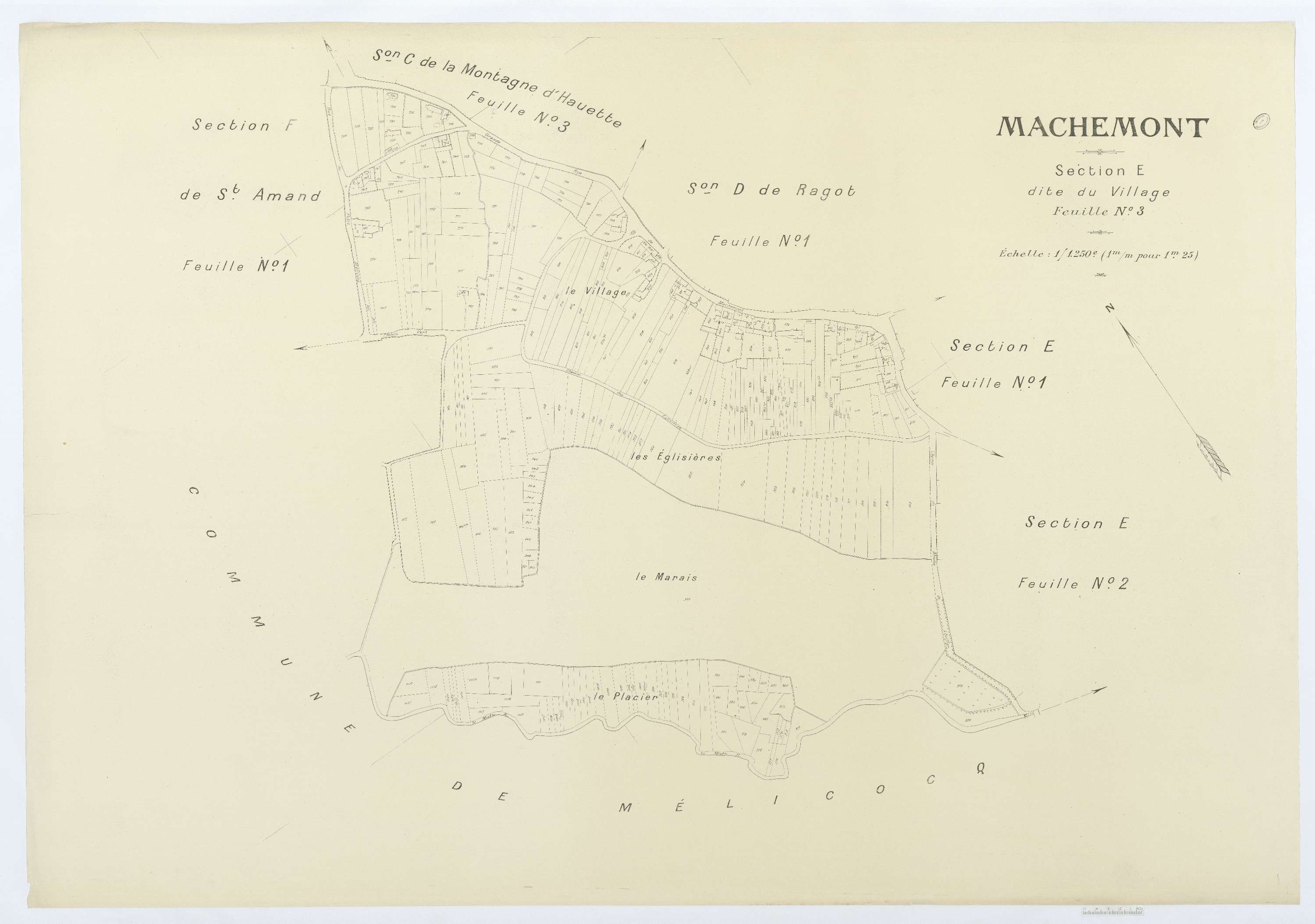Machemont - Cadastre napoléonien (copie), section E3