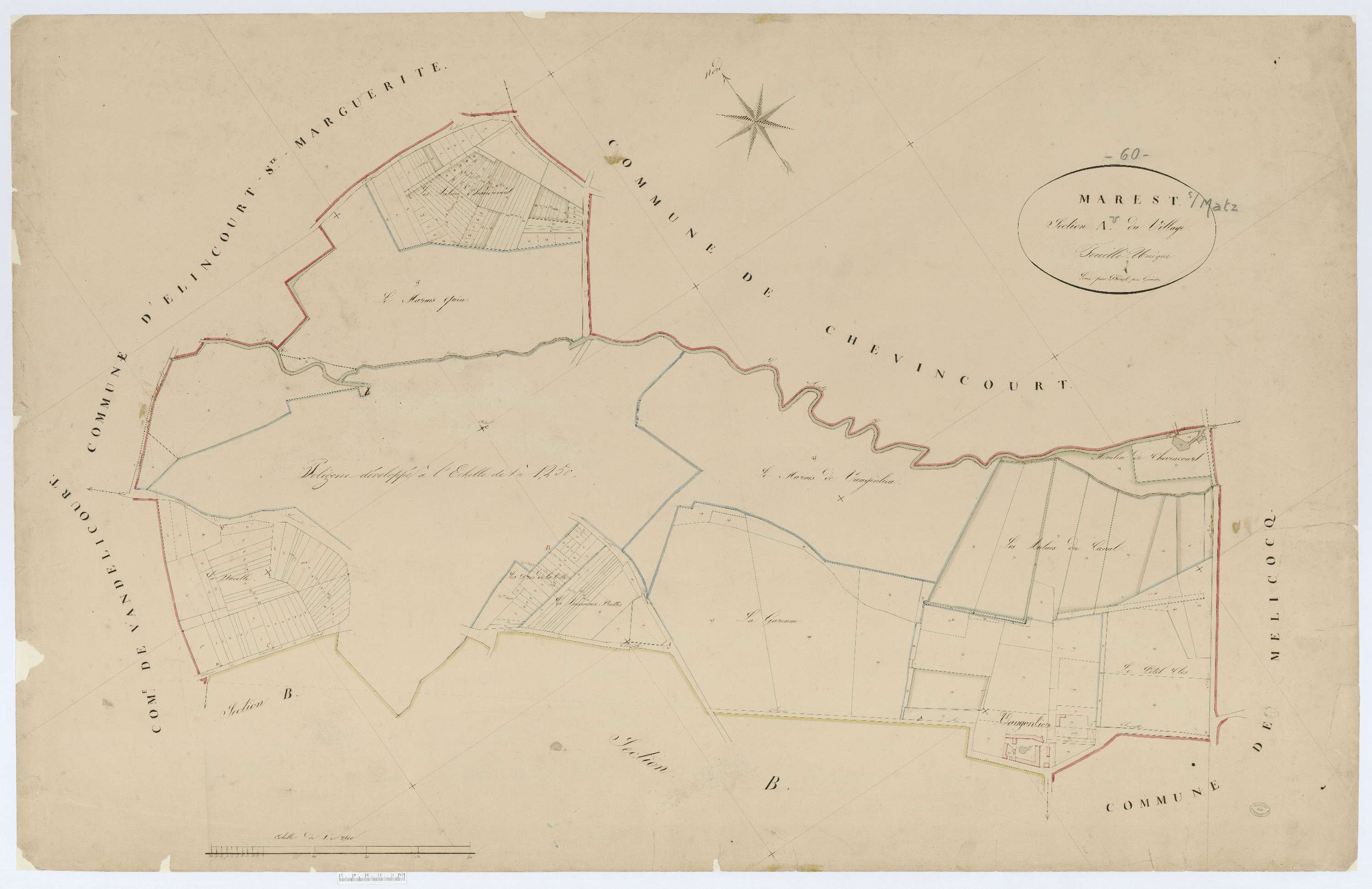 Marest-sur-Matz - Cadastre napoléonien, section A
