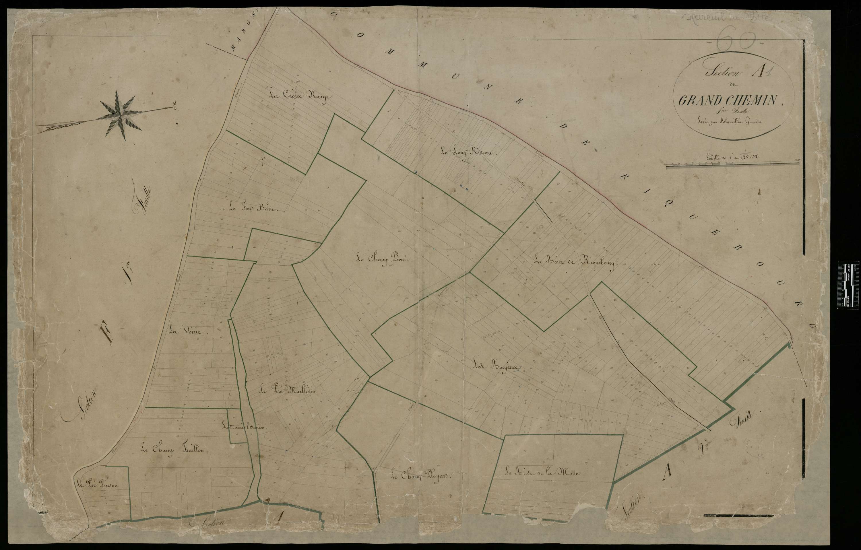 Mareuil-la-Motte - Cadastre napoléonien, section A1