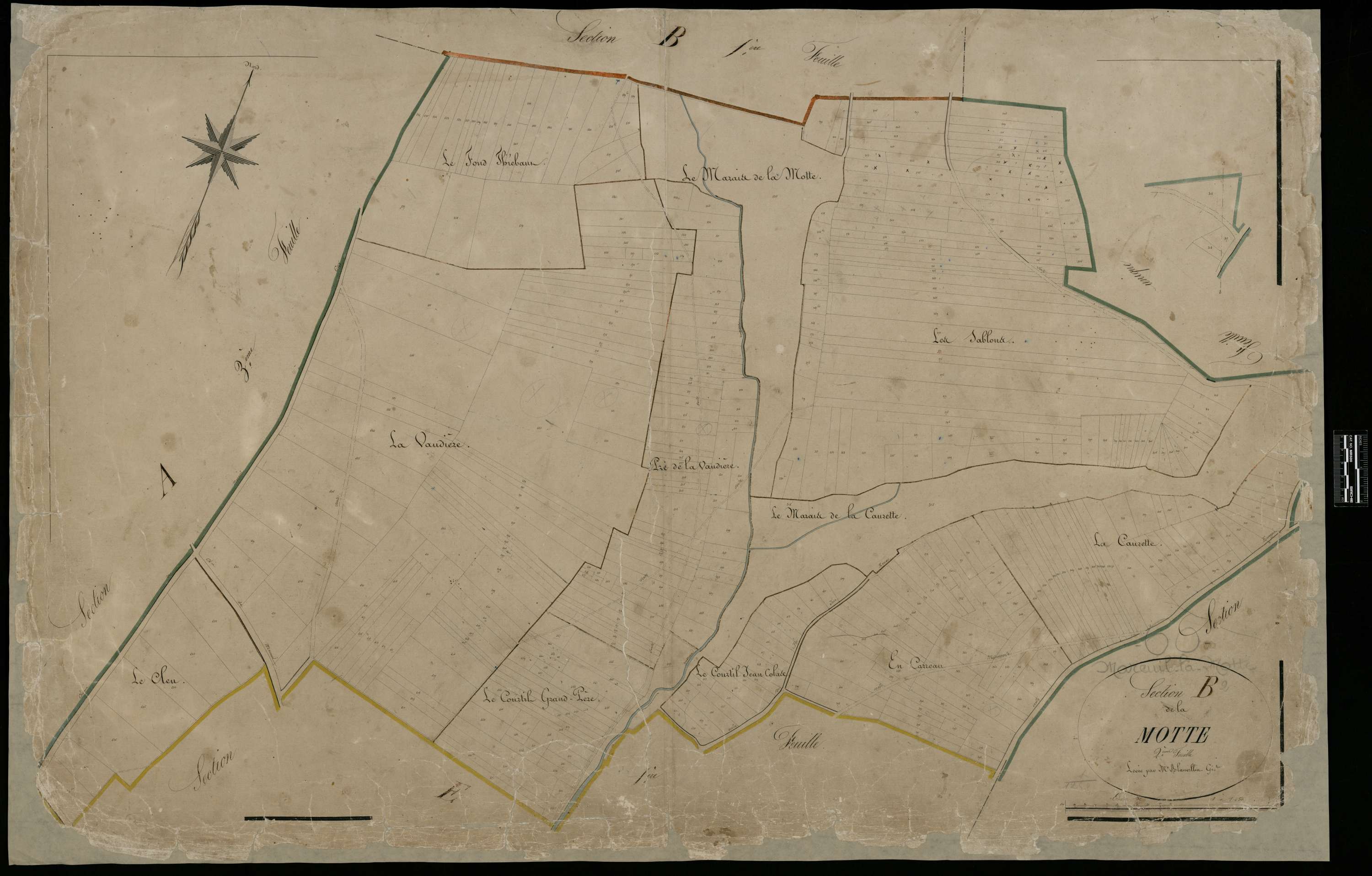 Mareuil-la-Motte - Cadastre napoléonien, section B2