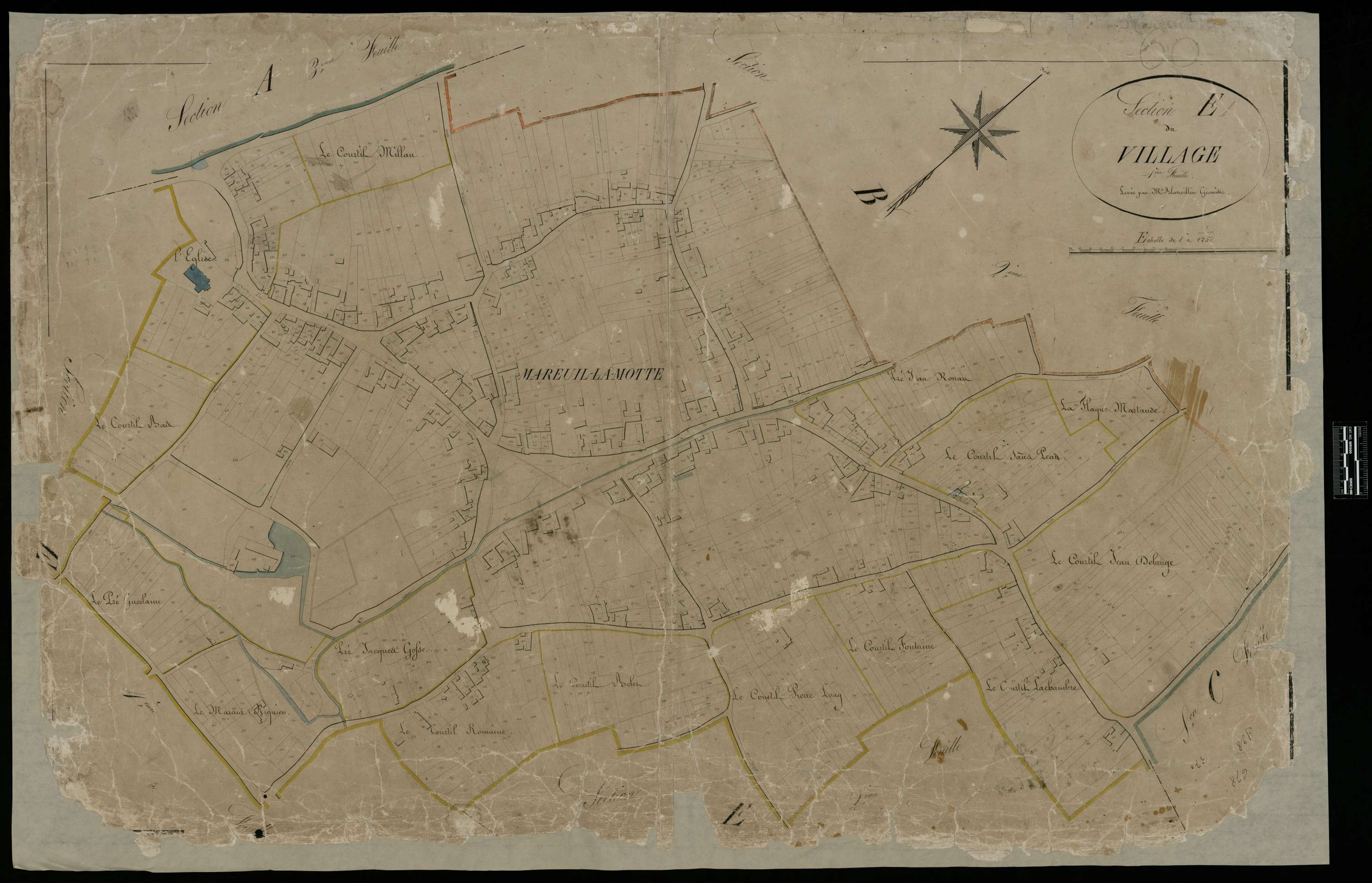 Mareuil-la-Motte - Cadastre napoléonien, section E1