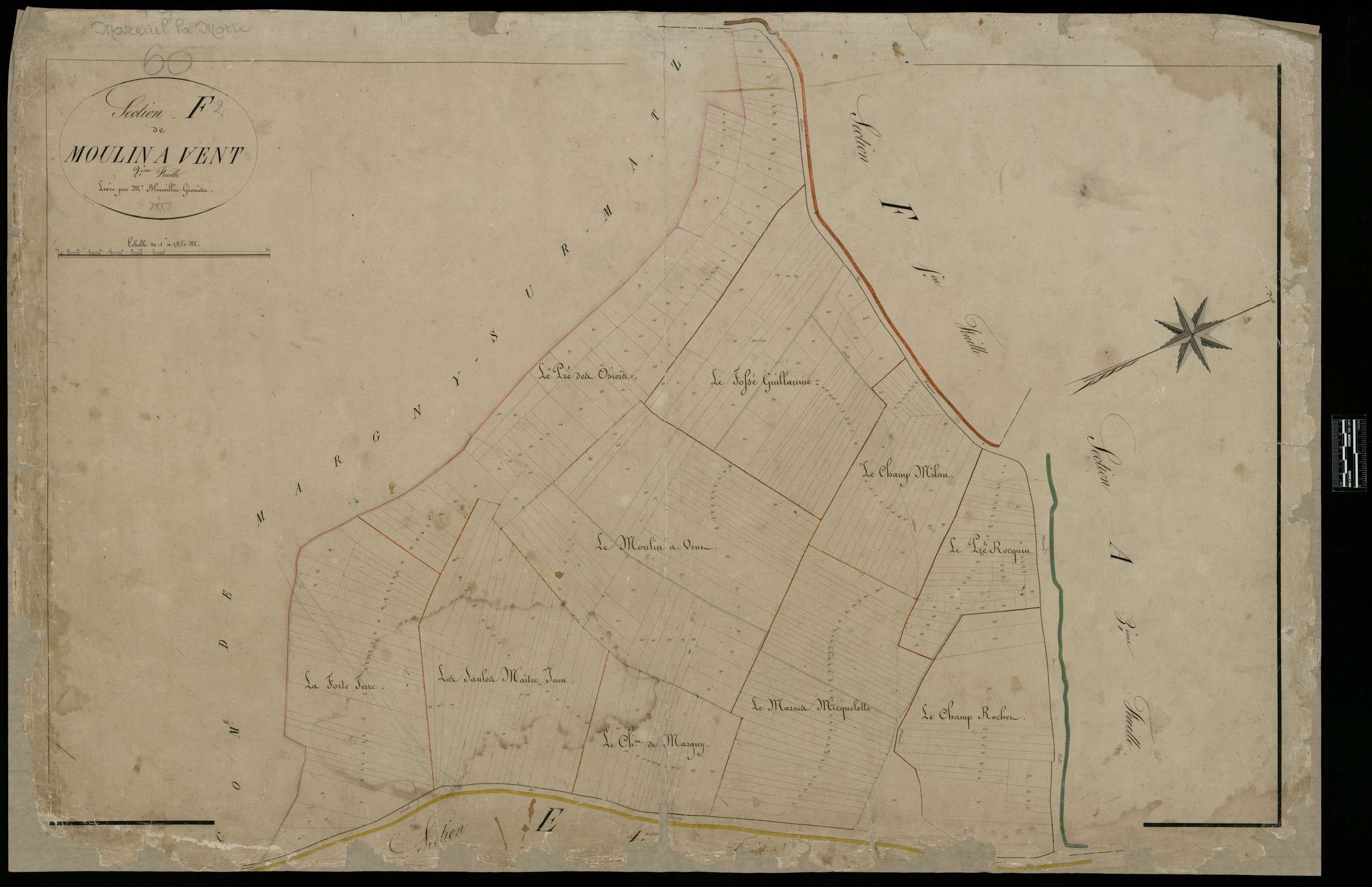 Mareuil-la-Motte - Cadastre napoléonien, section F2