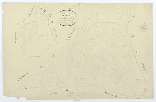 Mareuil-sur-Ourcq - Cadastre napoléonien, section A, feuille unique