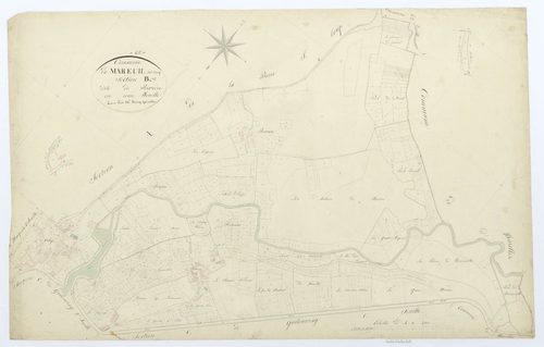 Mareuil-sur-Ourcq - Cadastre napoléonien, section B, feuille unique