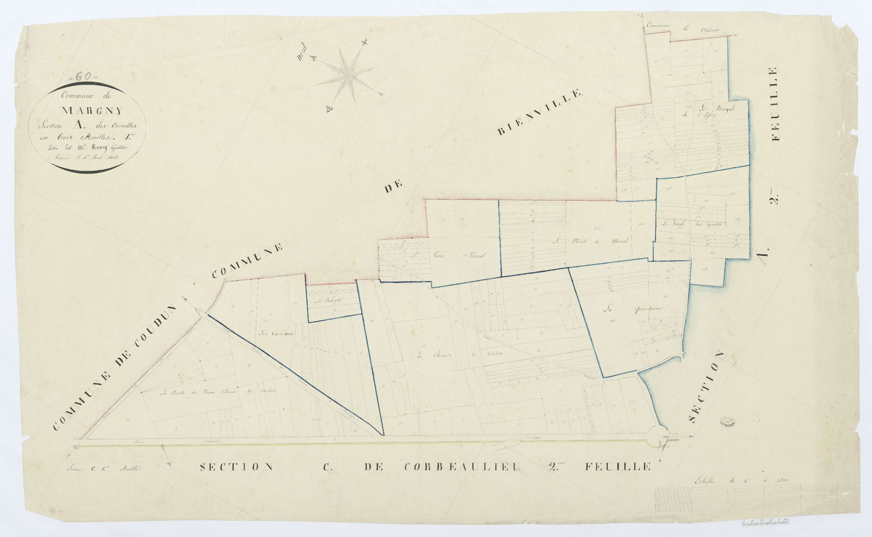 Margny-lès-Compiègne - Cadastre napoléonien, section A1