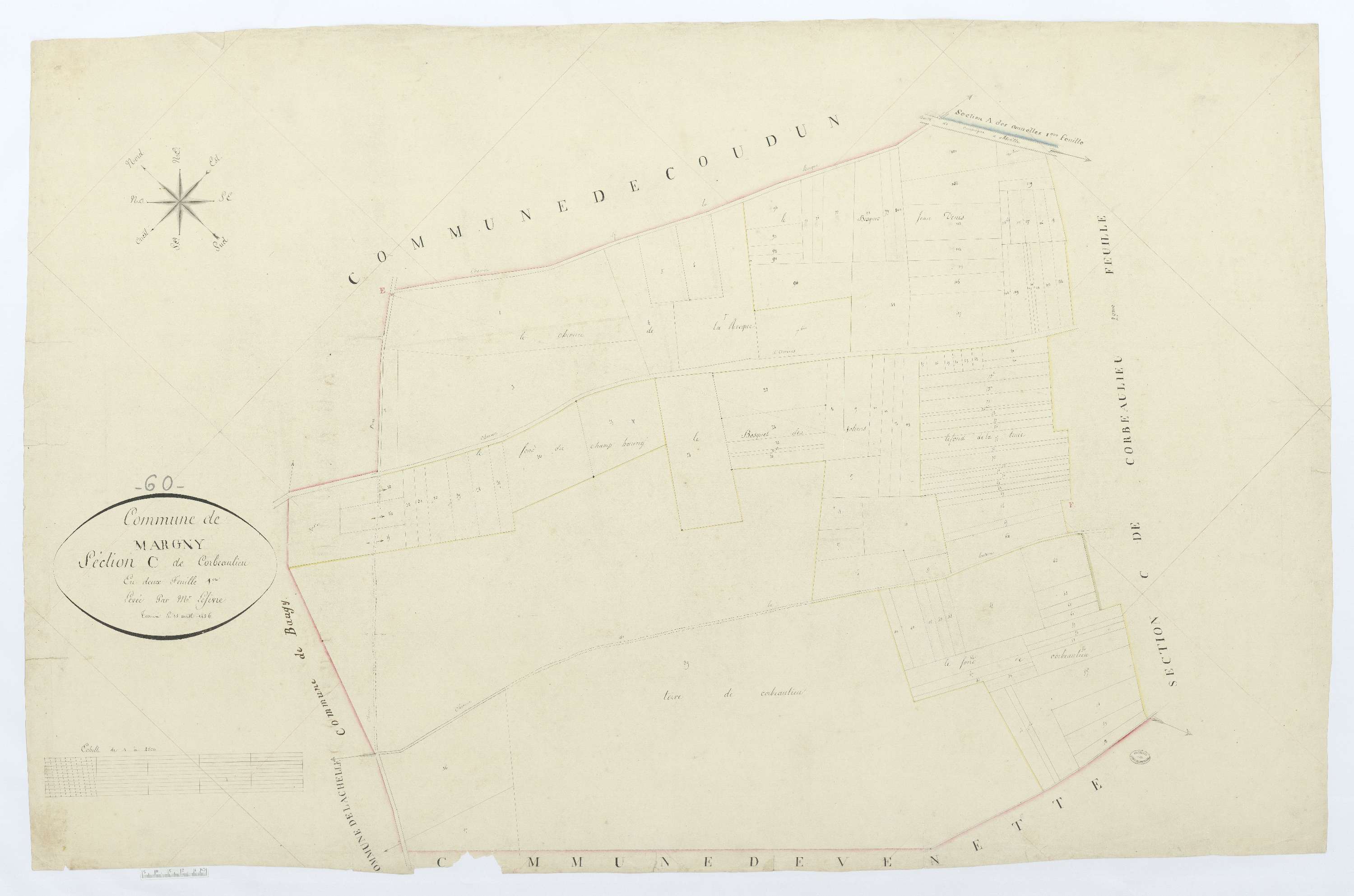 Margny-lès-Compiègne - Cadastre napoléonien, section C1