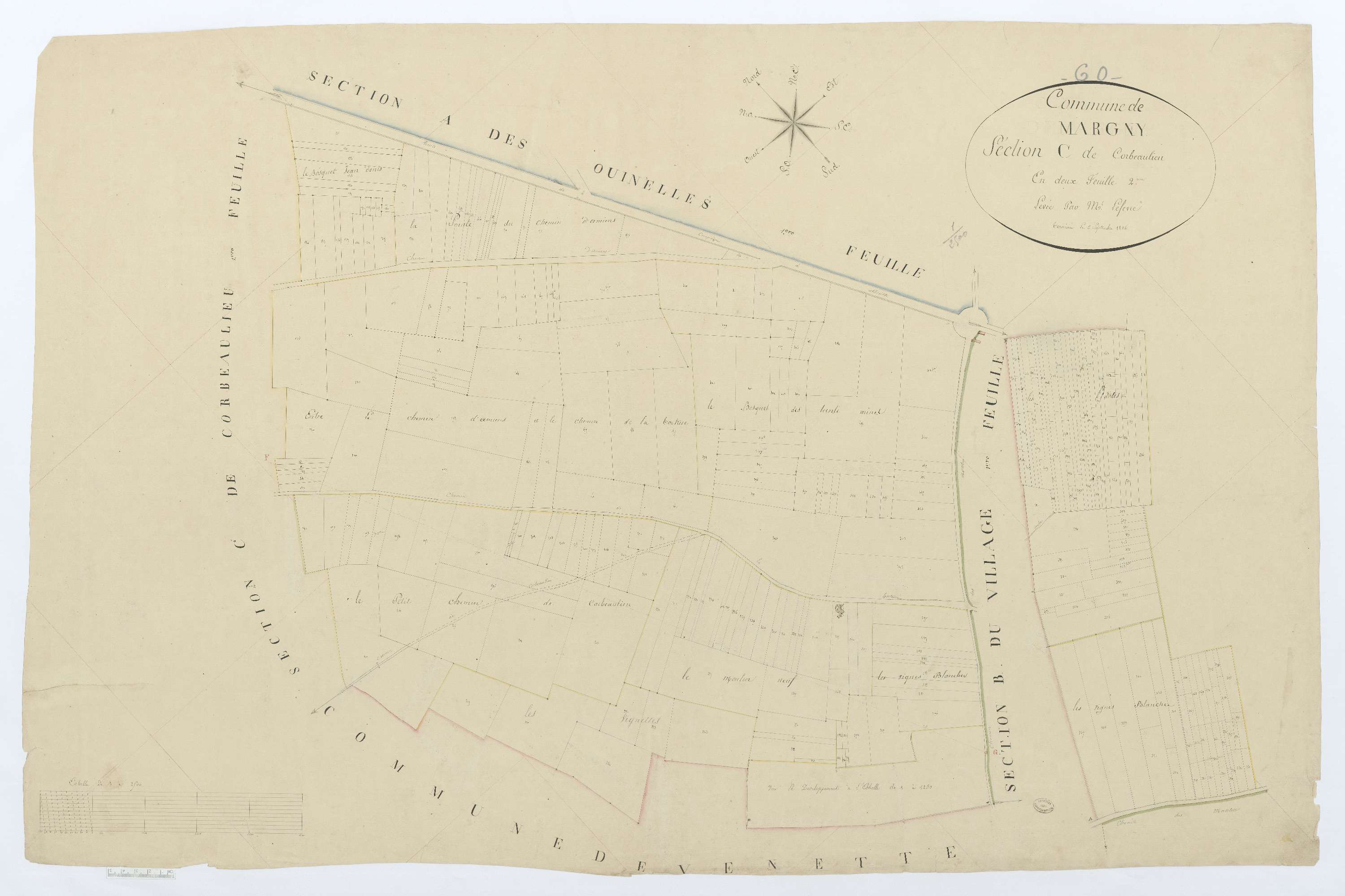 Margny-lès-Compiègne - Cadastre napoléonien, section C2