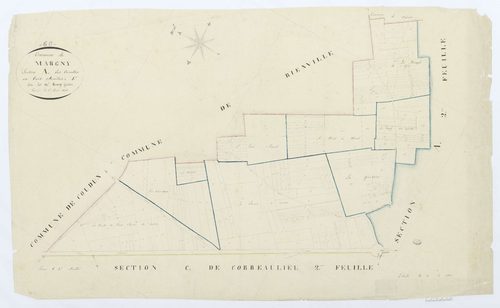 Margny-lès-Compiègne - Cadastre napoléonien, section A1