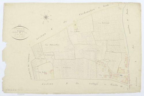 Margny-lès-Compiègne - Cadastre napoléonien, section B1