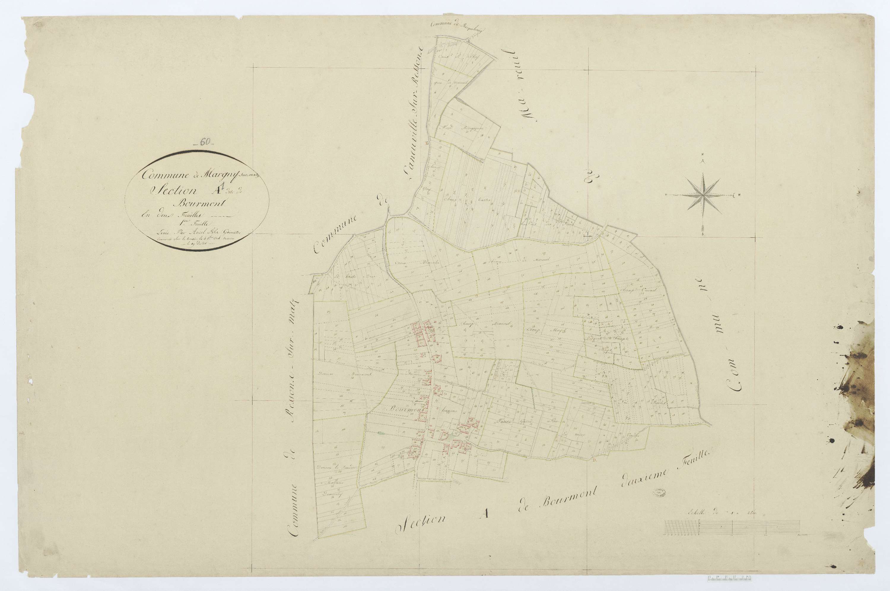 Margny-sur-Matz - Cadastre napoléonien, section A1