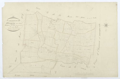 Margny-sur-Matz - Cadastre napoléonien, section C, feuille unique