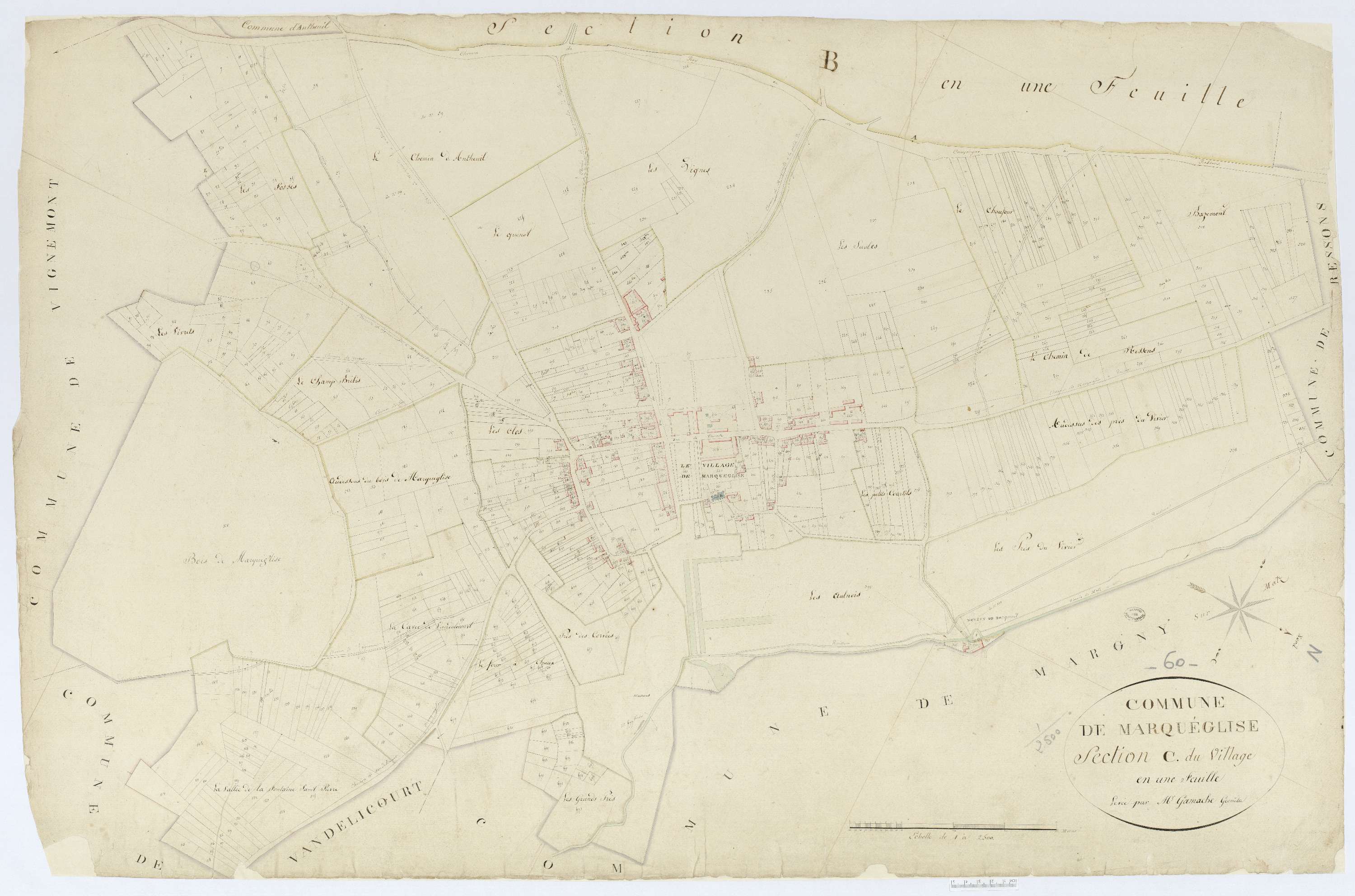 Marquéglise - Cadastre napoléonien, section C, feuille unique