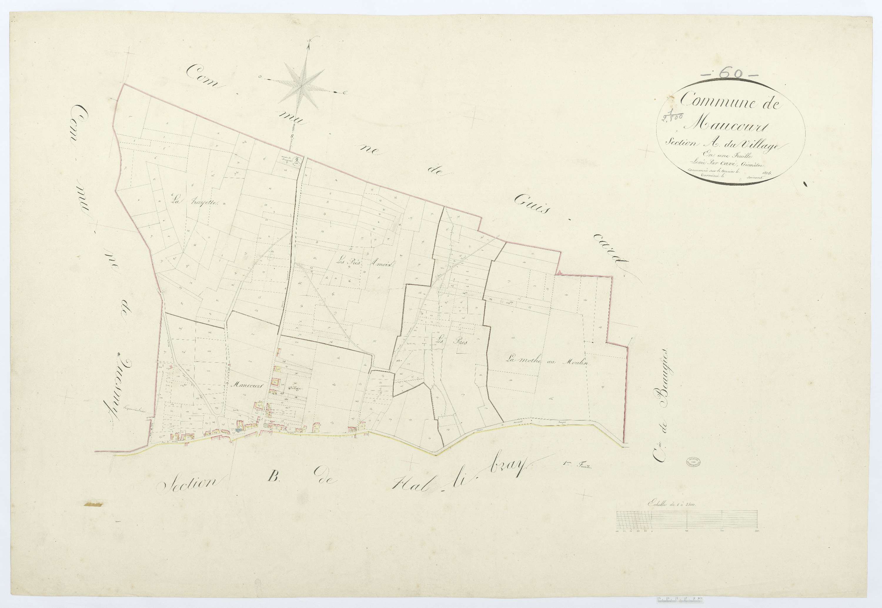 Maucourt - Cadastre napoléonien, section A, feuille unique