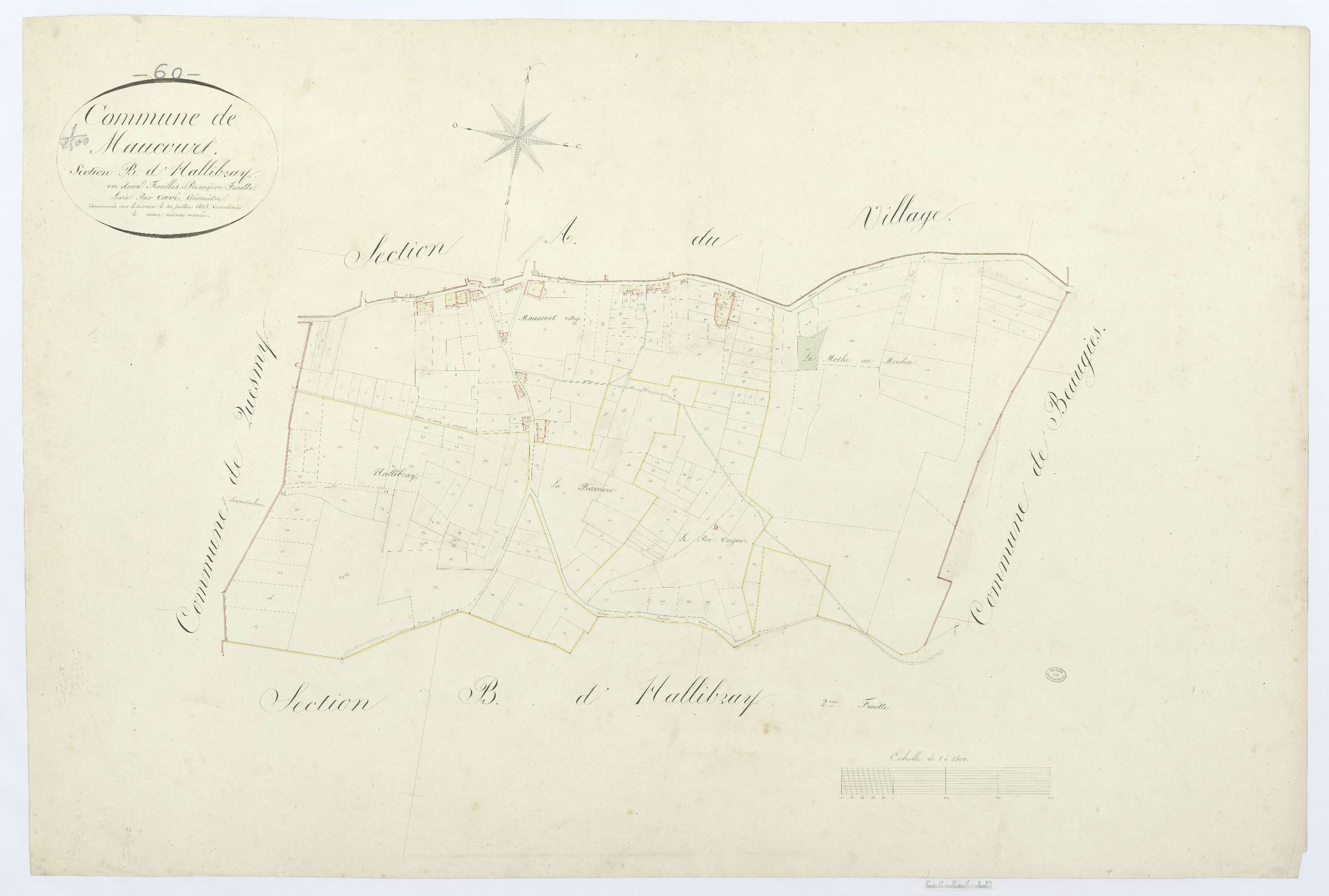 Maucourt - Cadastre napoléonien, section B1
