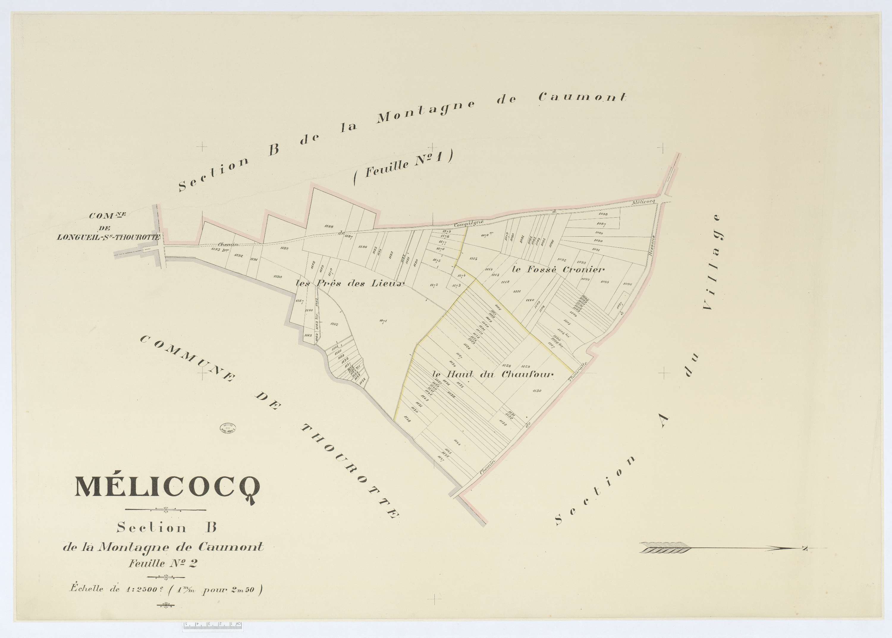 Mélicocq - Cadastre napoléonien (copie), section B2