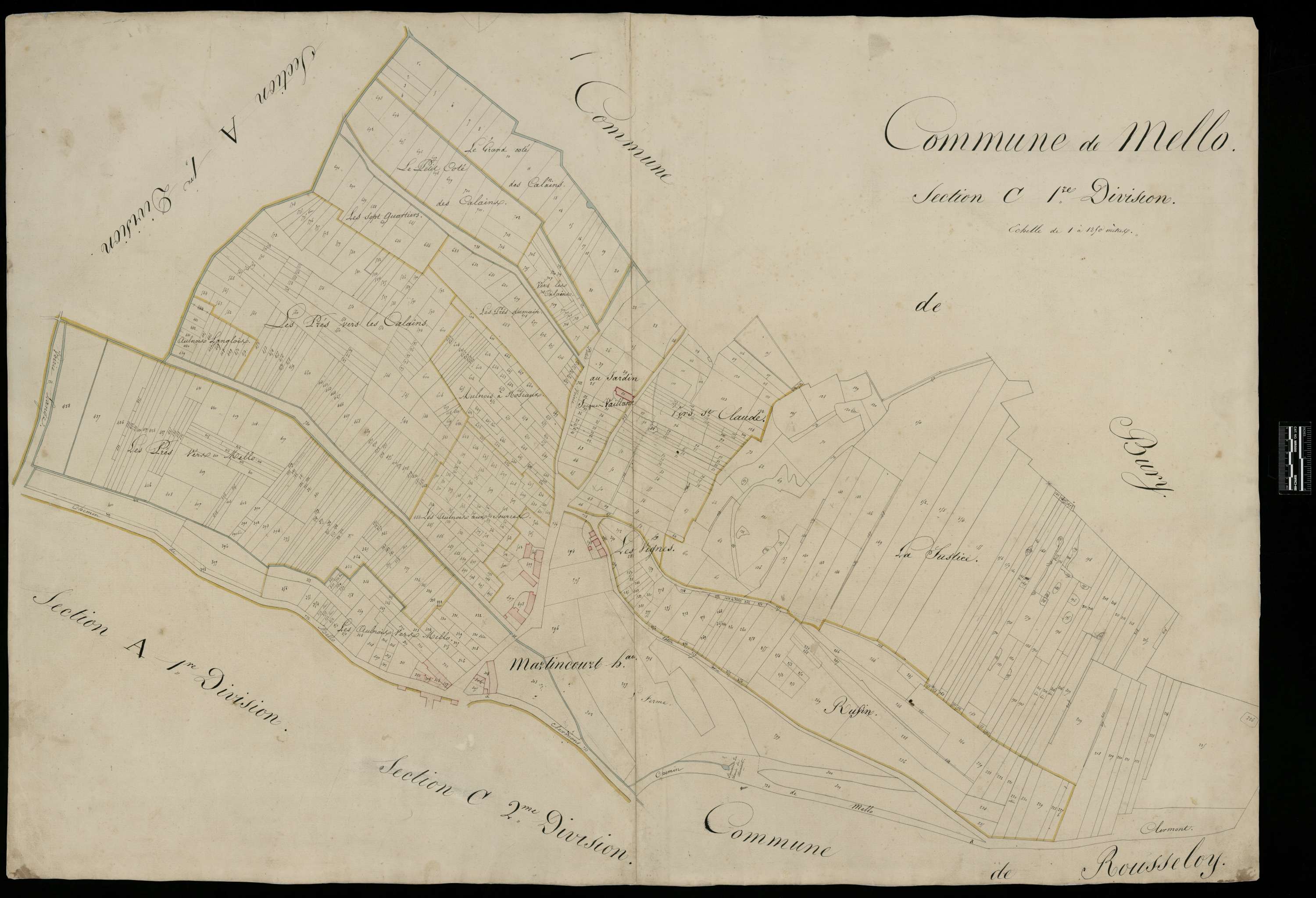 Mello - Cadastre napoléonien, section C1