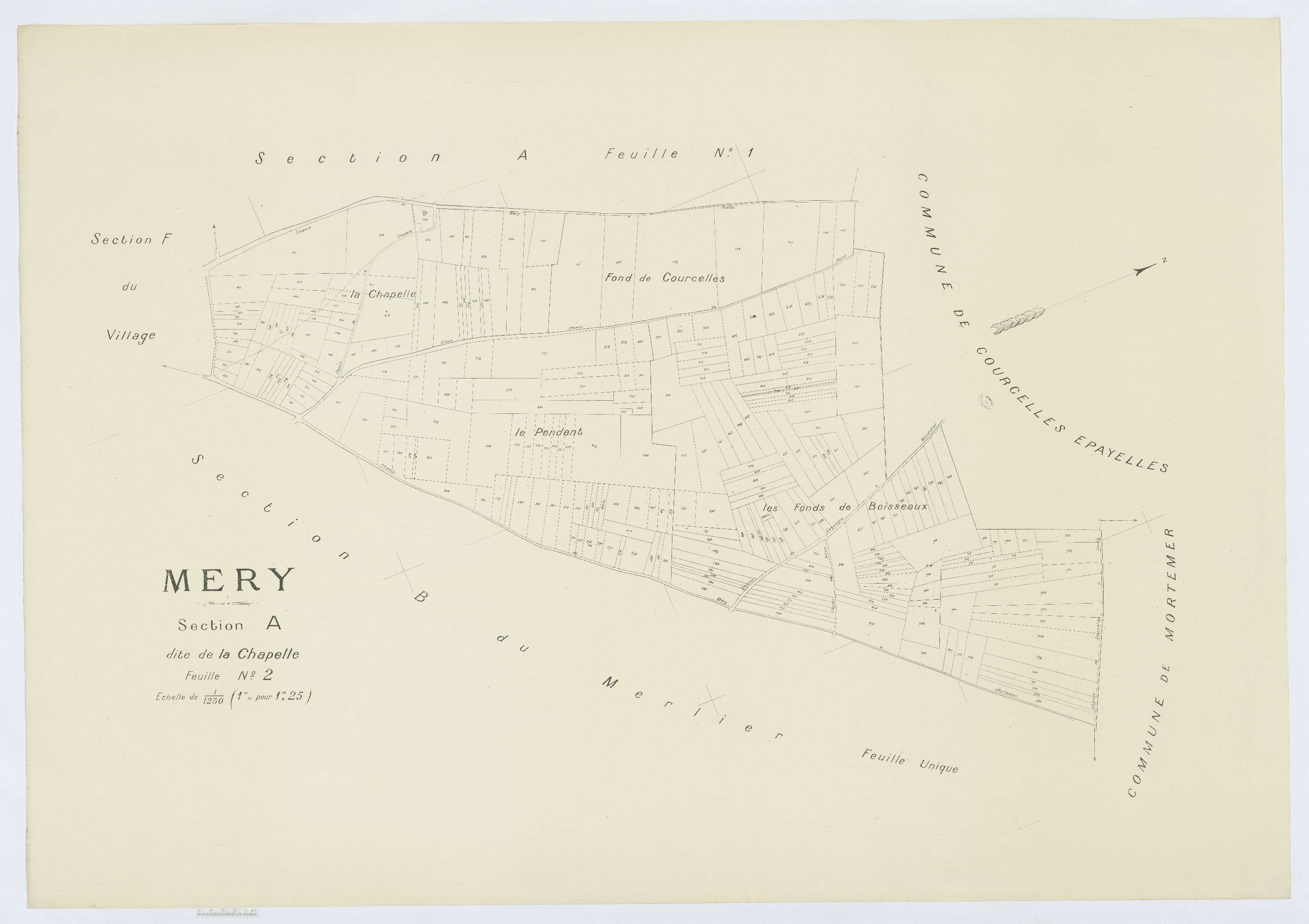 Méry-la-Bataille - Cadastre napoléonien (copie), section A2