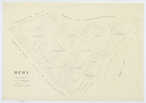 Méry-la-Bataille - Cadastre napoléonien (copie), section A1