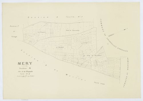 Méry-la-Bataille - Cadastre napoléonien (copie), section A2
