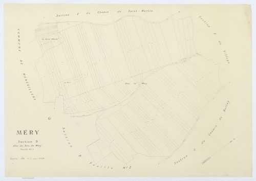 Méry-la-Bataille - Cadastre napoléonien (copie), section D1