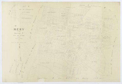 Méry-la-Bataille - Cadastre napoléonien (copie), section F, feuille unique