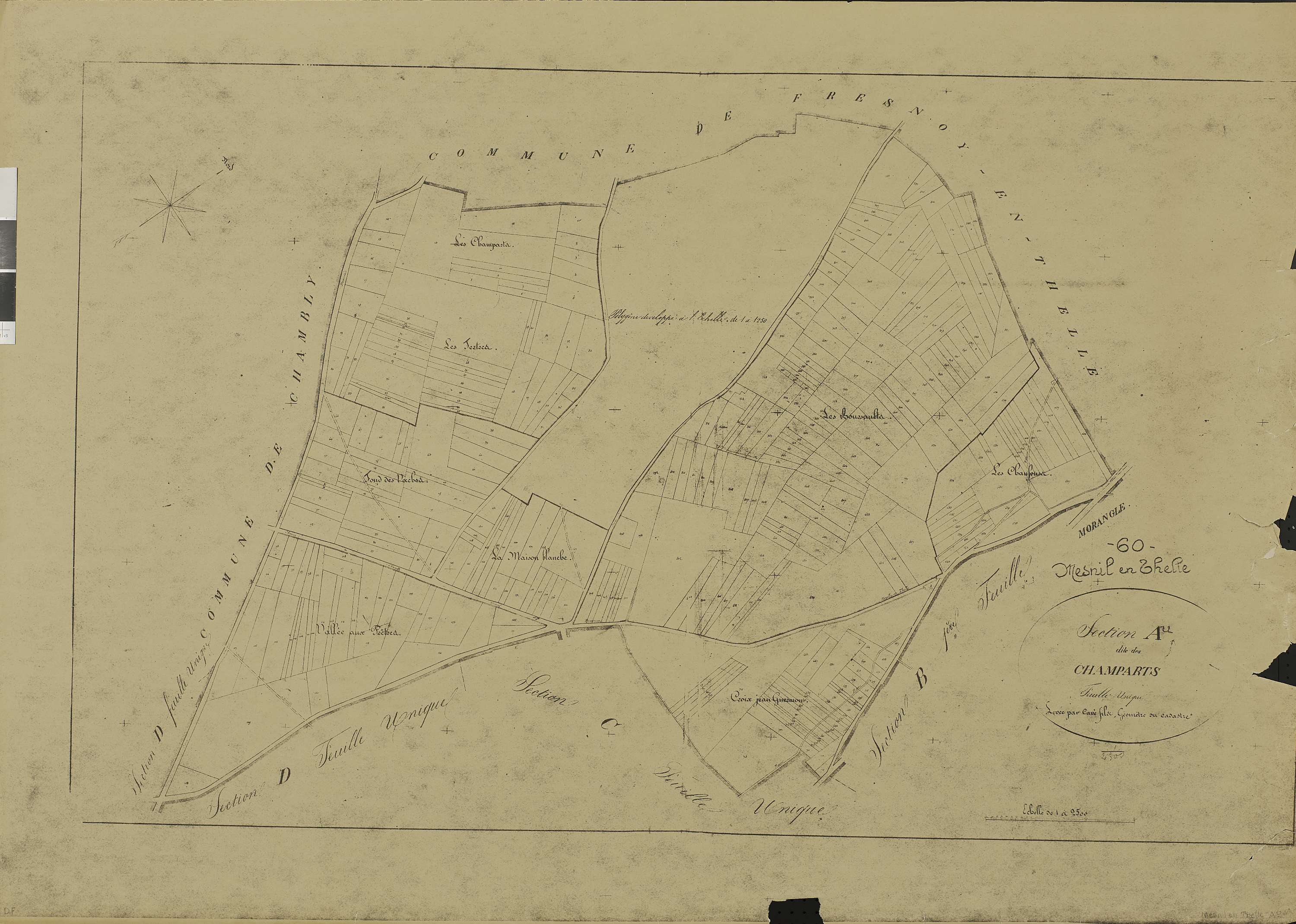 Le Mesnil-en-Thelle - Cadastre napoléonien (copie), section A, feuille unique