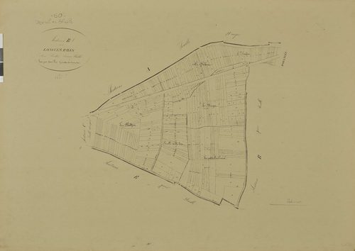 Le Mesnil-en-Thelle - Cadastre napoléonien (copie), section B, feuille 1