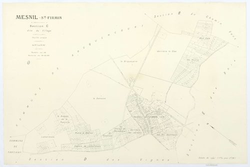 Le Mesnil-Saint-Firmin - Cadastre napoléonien (copie), section C, feuille unique
