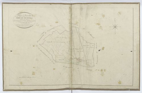 Monchy-Humières - Cadastre napoléonien, tableau d'assemblage