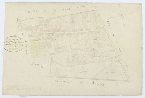 Monchy-Humières - Cadastre napoléonien, section E1