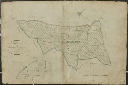 Monneville - Cadastre napoléonien, section B