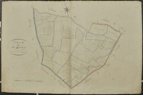 Monneville - Cadastre napoléonien, section D
