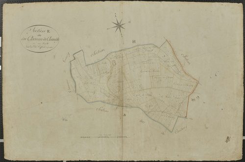Monneville - Cadastre napoléonien, section E