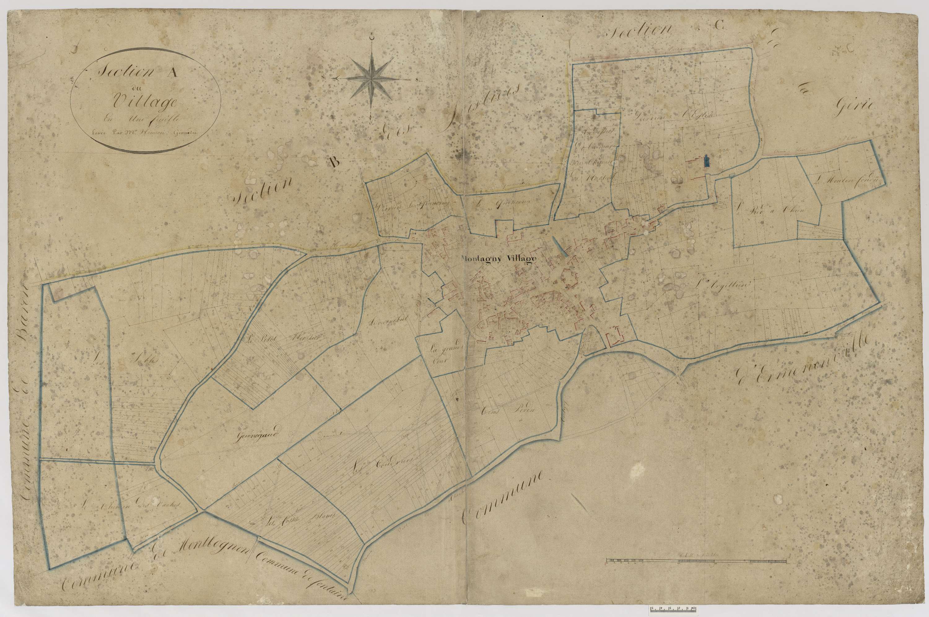 Montagny-Sainte-Félicité - Cadastre napoléonien, section A