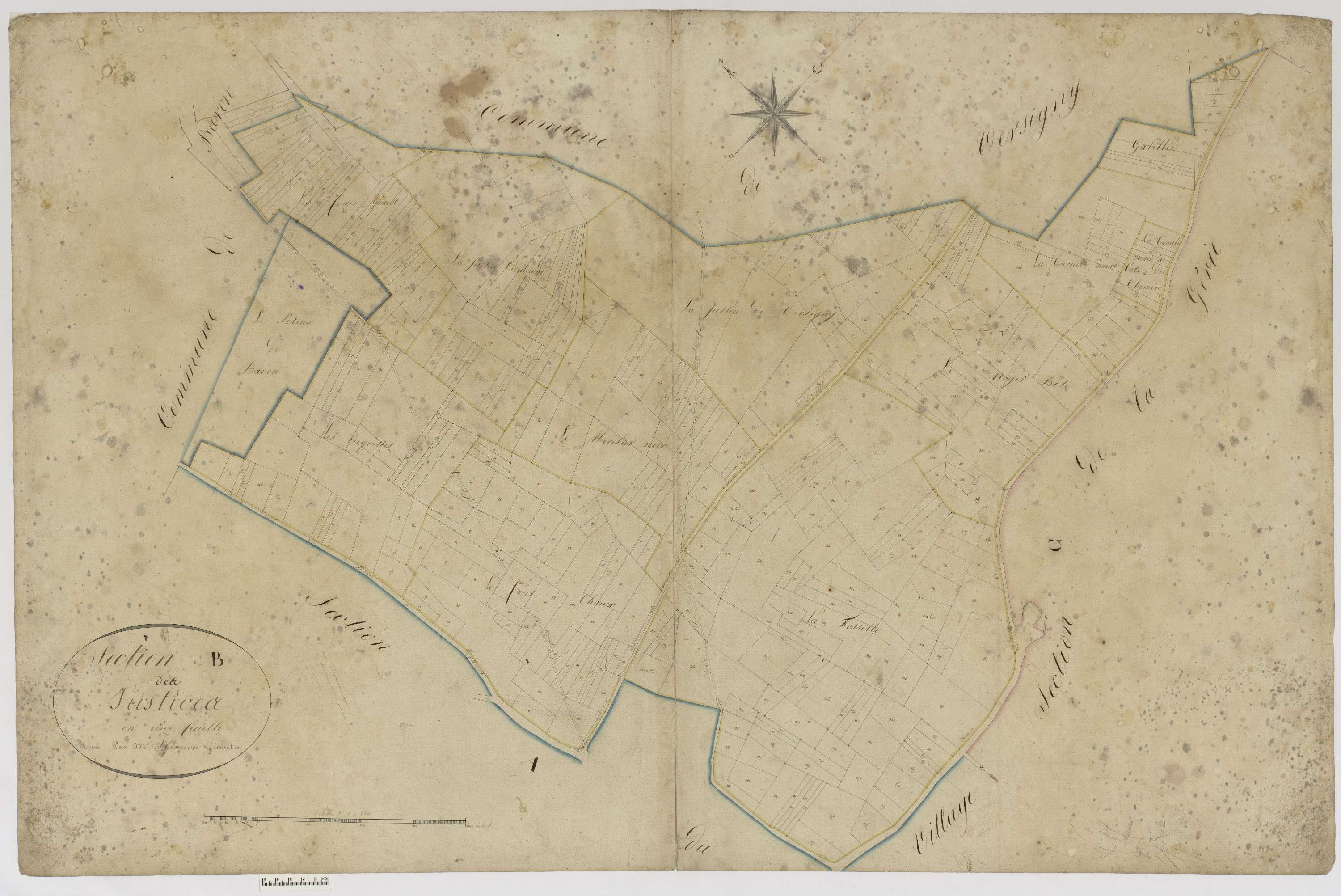 Montagny-Sainte-Félicité - Cadastre napoléonien, section B
