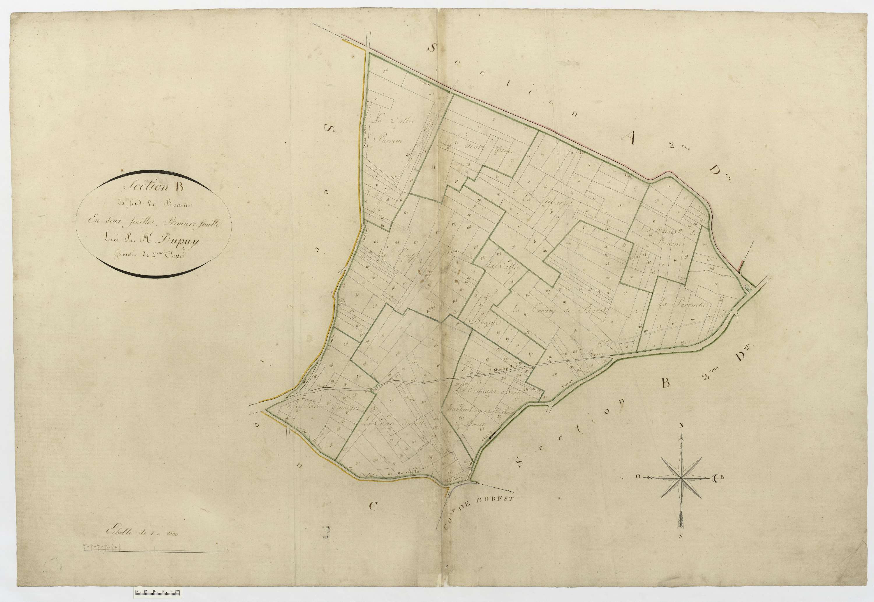 Montépilloy - Cadastre napoléonien, section B1