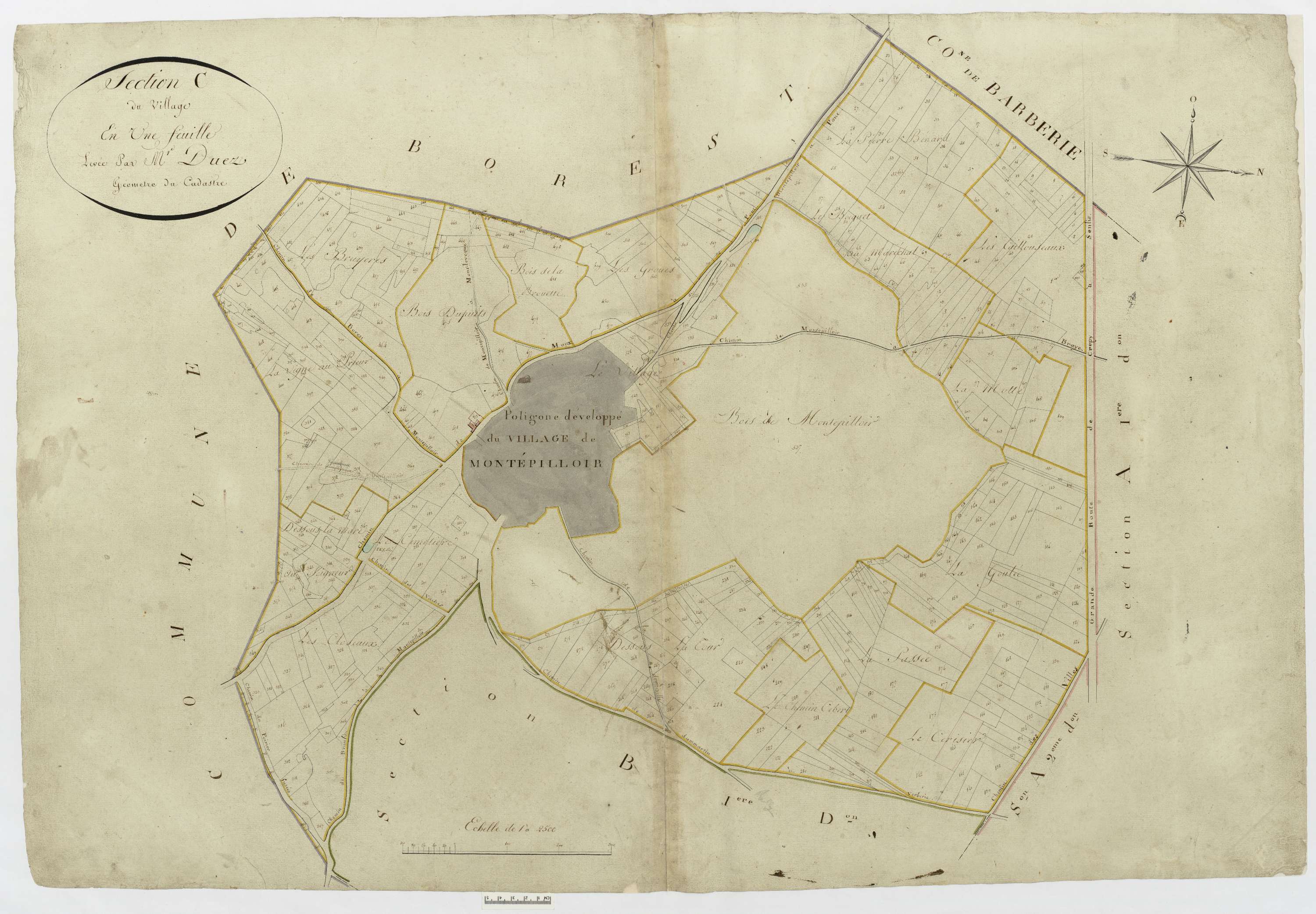 Montépilloy - Cadastre napoléonien, section C