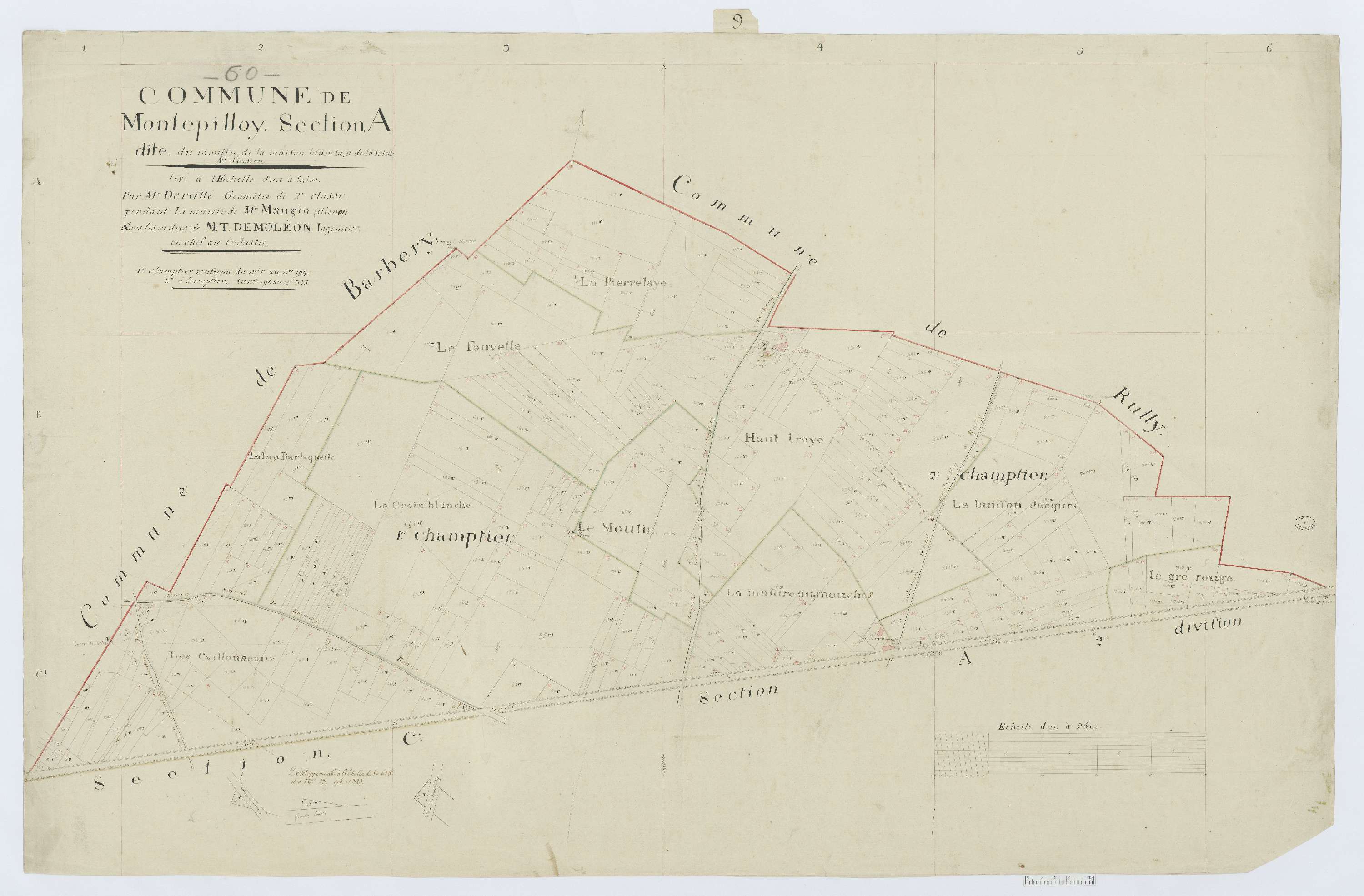 Montépilloy - Cadastre napoléonien, section A1