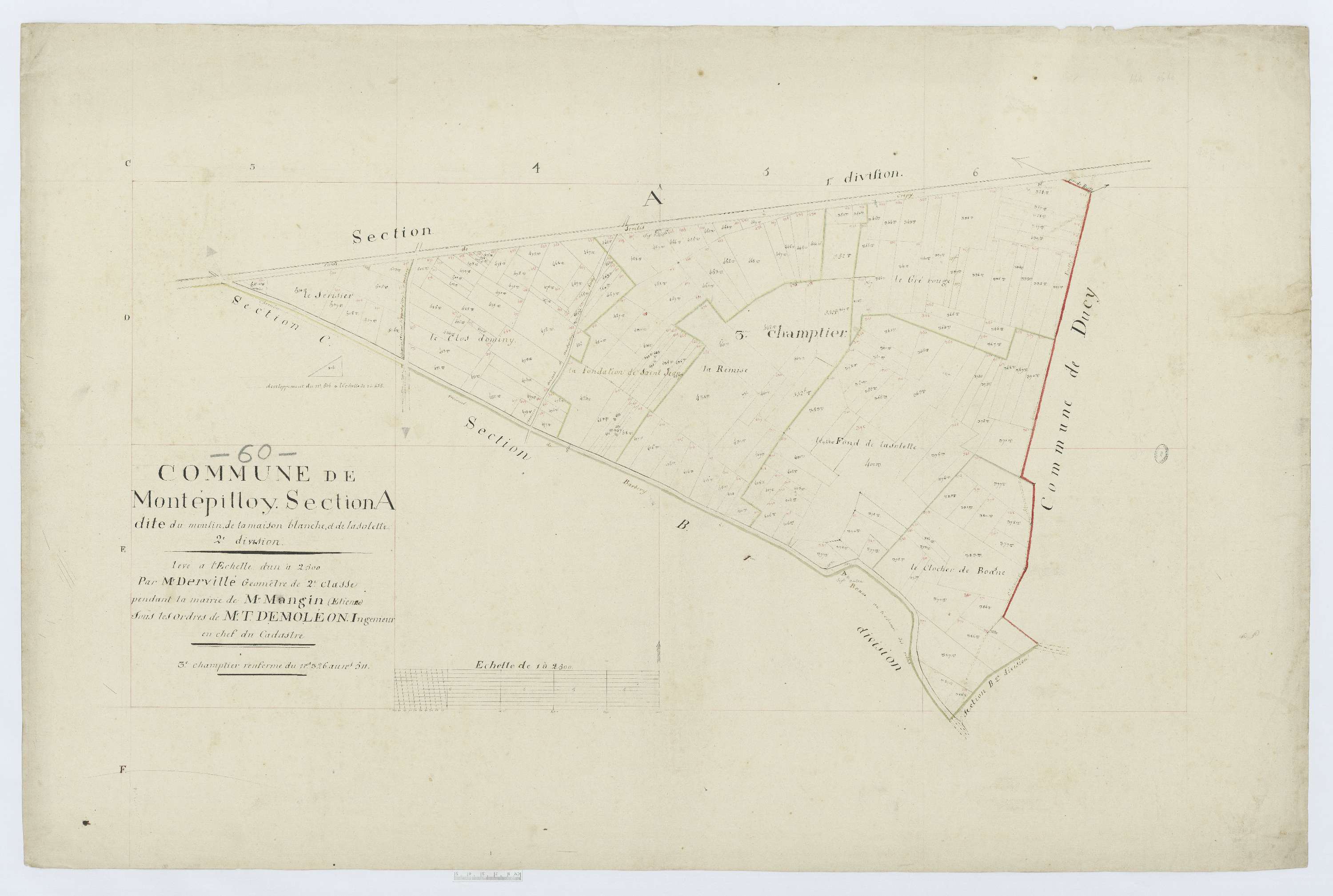 Montépilloy - Cadastre napoléonien, section A2