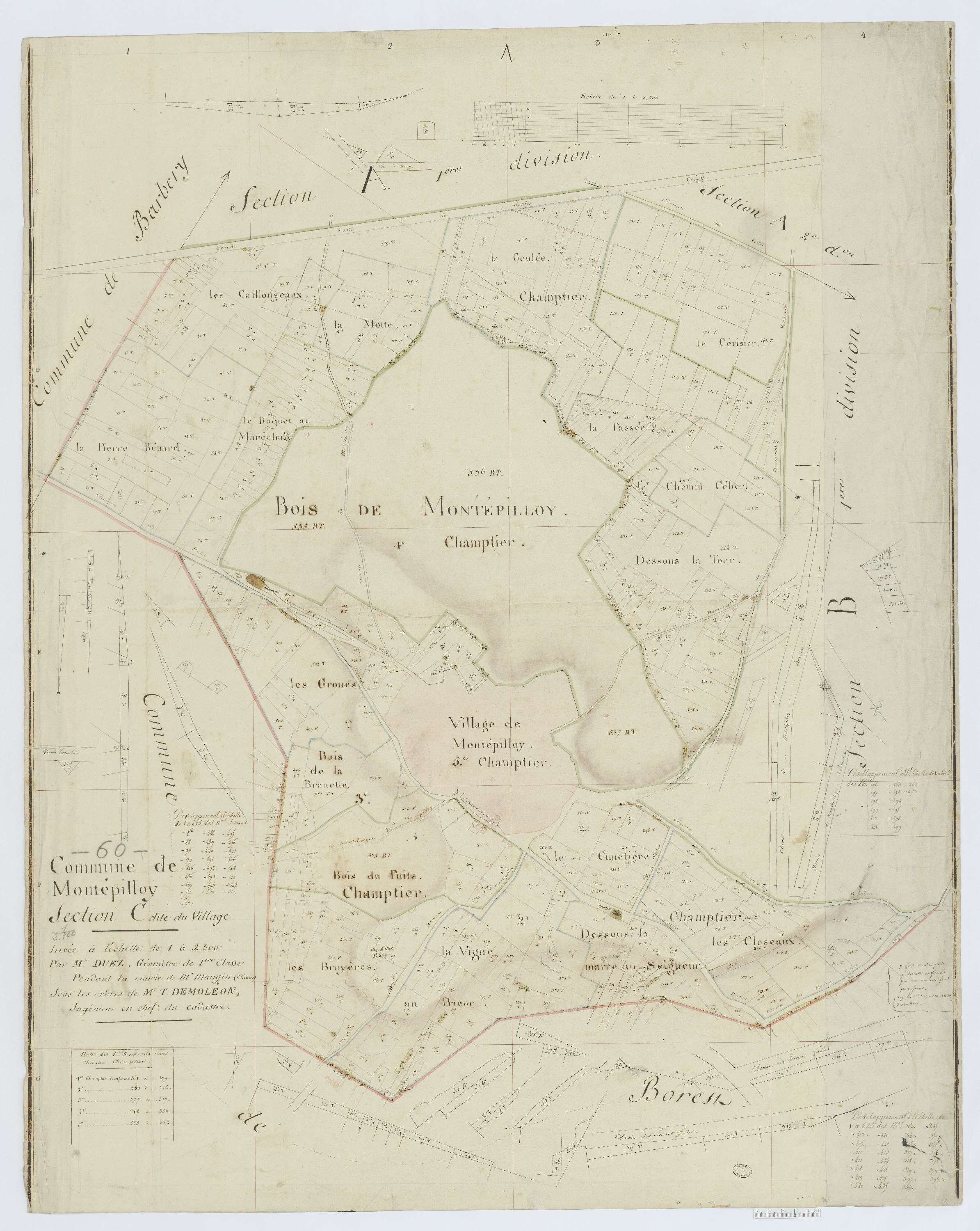 Montépilloy - Cadastre napoléonien, section C