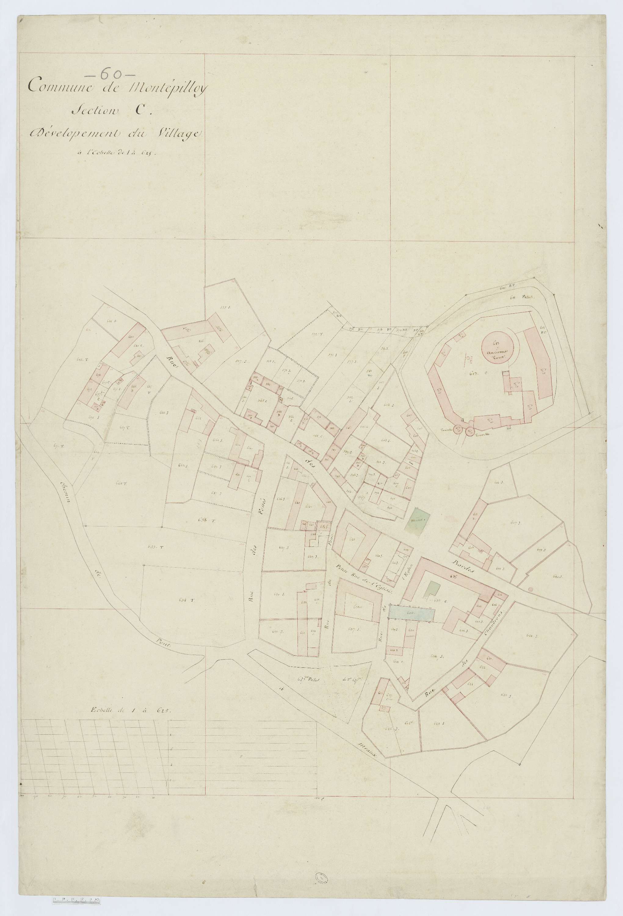 Montépilloy - Cadastre napoléonien, développement de la section C
