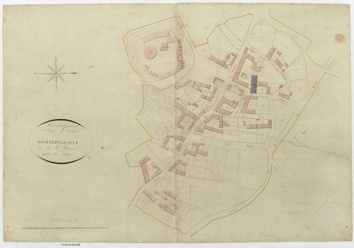 Montépilloy - Cadastre napoléonien, section C, développement du village