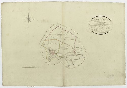 Montépilloy - Cadastre napoléonien, tableau d'assemblage