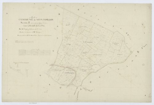 Montépilloy - Cadastre napoléonien, section B1