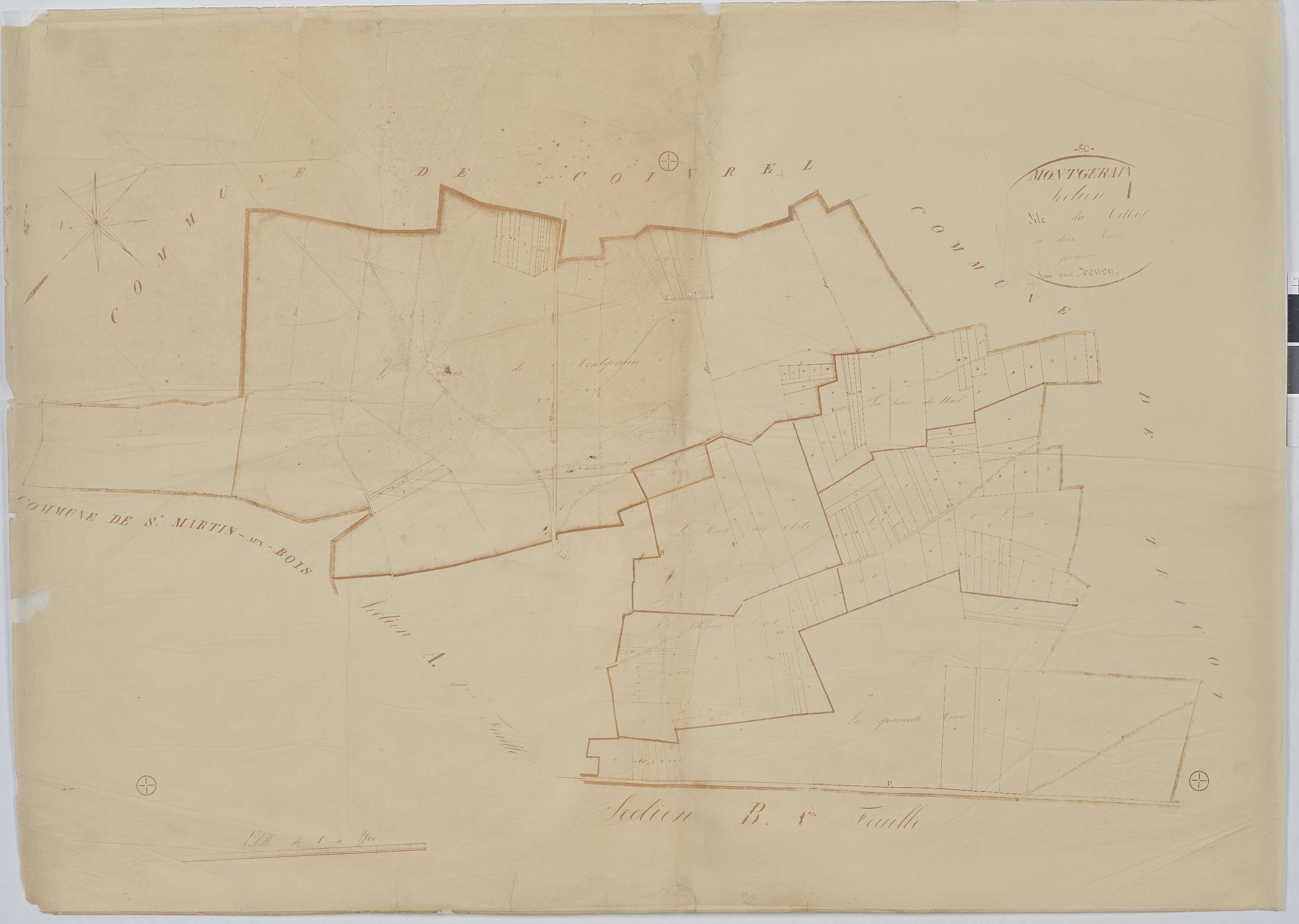 Montgérain - Cadastre napoléonien, section A1