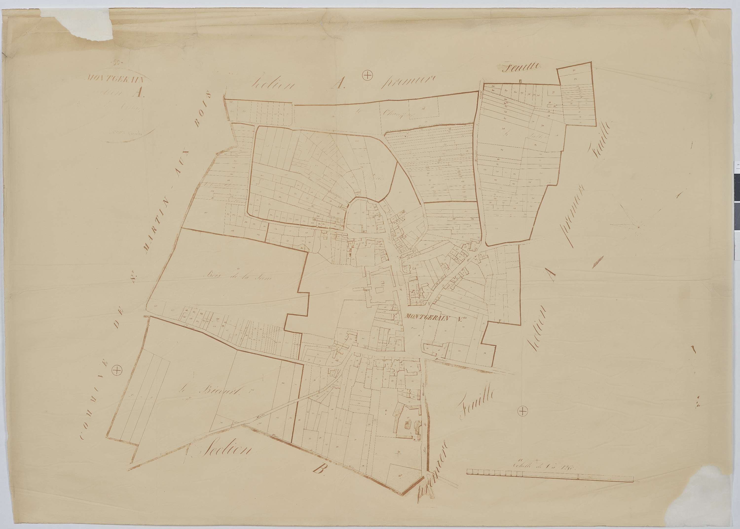 Montgérain - Cadastre napoléonien, section A2