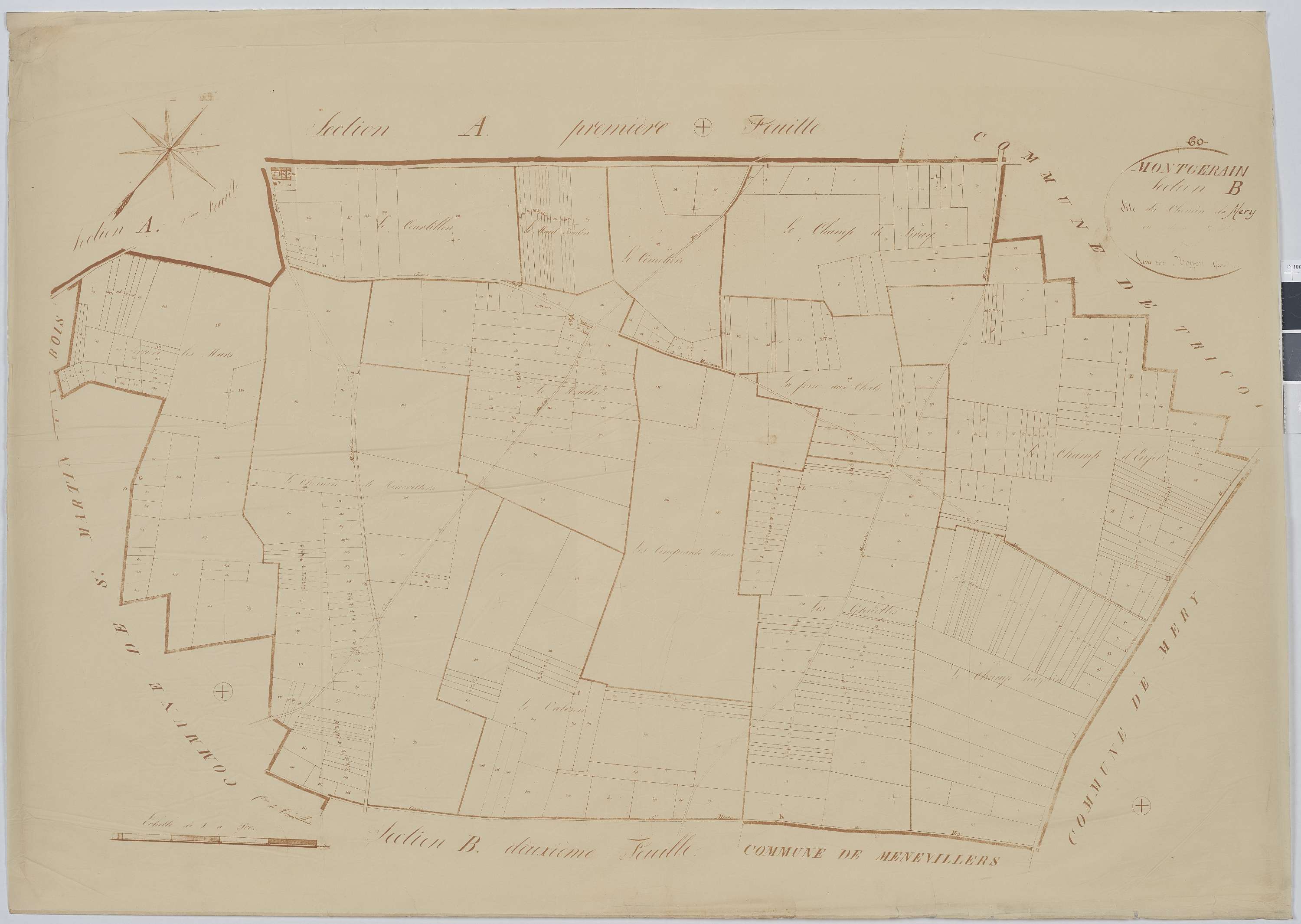 Montgérain - Cadastre napoléonien, section B1