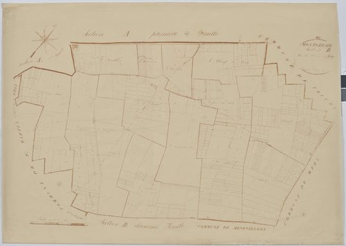 Montgérain - Cadastre napoléonien, section B1