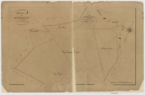 Montherlant - Cadastre napoléonien, section A3